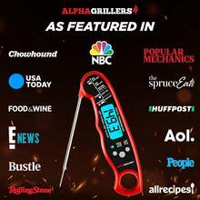 Alpha Grillers Meat Thermometer Digital – Instant Read Food Thermometer For Cooking & Grilling – Professional Kitchen Gift For Men, Dad & Mom - 1 - 查看 5