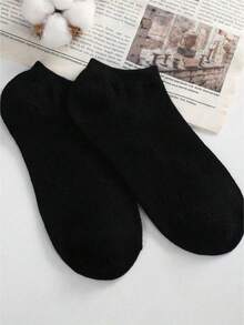30 pares/60 piezas de calcetines invisibles sólidos en negro, blanco y gris para mujer, aptos para uso diario - Multicolor - Ver 3