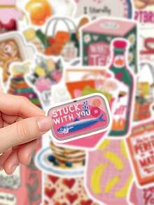 50pcs Aesthetic Stickers: Laptop, Planner, Phone Case, And Tablet Decals (PVC) - A - View 5