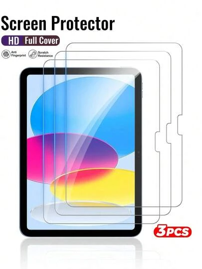 BOLLYMORE 3 piezas Protector de pantalla a prueba de golpes para tableta de 11a generación de 10.9"/Pro(11")/2020/A16, apto para múltiples modelos de tableta, película de vidrio templado ultra duro, anti-arañazos, sin burbujas, HD, anti-explosión, anti-huellas, regalo de primavera