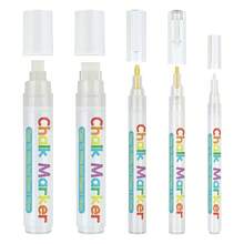 8-12 Colors Erasable Liquid Chalk Markers, Fluorescent Highlighter Pens With 5 Different Tip Sizes, Suitable For Chalkboards, Menus, Windows, Glass And Creative Expression - Multicolor - View 12