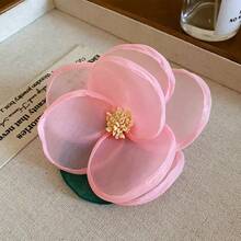 1个清新蝴蝶蕾丝花朵发夹 - 彩色 - 查看 5