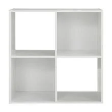 4-Cube Storage Organizer, White Multifunctional Open Shelf Bookcase Closet Cabinet For Home Office Living Room - Default - View 3