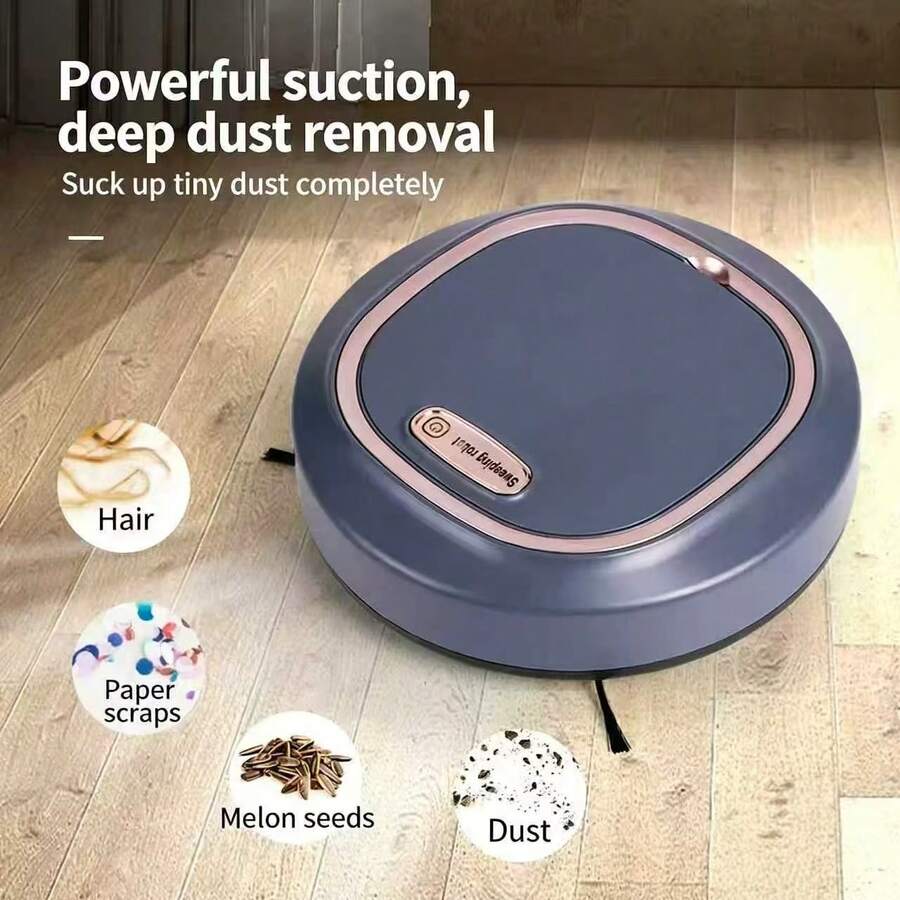 Aspiradora robótica 3 en 1 inteligente, barredora y trapeadora automática, limpieza seca y húmeda para el hogar