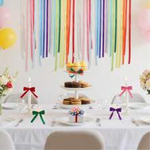 5/10 Rolls Rainbow Colored Ribbons, 0.39 Inch Wide X 56 Inch Long, Mixed Bright And Deep Color Satin Ribbon Set, Suitable For Gift Wrapping, Wedding Birthday Party Decoration, Bow Making, Floral Crafts And Sewing - Multicolor - View 7