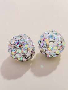 50颗10毫米粘土钻球手工散珠DIY手链项链串珠饰品配件 - 50個滿鑽陶泥珠 - 查看 14