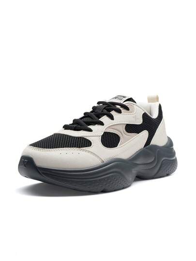  XTEP 星尘 | 男女休闲运动鞋，夏季网面透气多功能轻便运动鞋，增高款，白/灰/黑/粉棕色