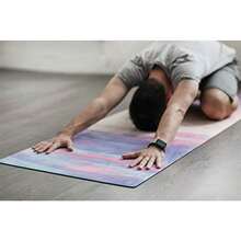 YOGA DESIGN LAB La alfombrilla de yoga combinada Alfombrilla + toalla 2 en 1 Eco Luxury Ideal para yoga caliente potencia ciclismo Ashtanga sudor calidad de estudio incluye correa de - Respirar - Ver 4