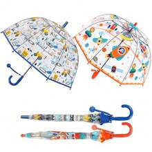 2 Pack Clear Umbrellas for Rain Dome Bubble Umbrella Windproof for Toddler Boys Girls - CarRocket - Ver 3