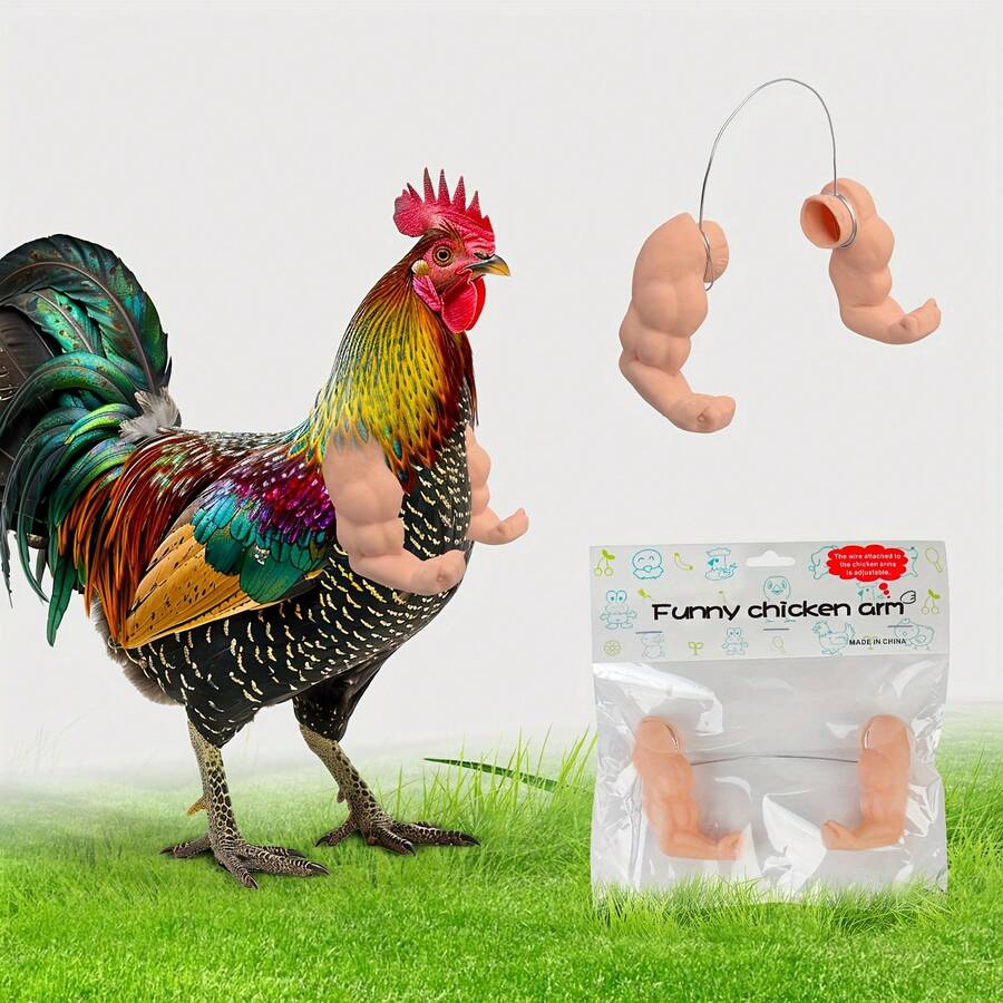 Funny Dinosaur Chicken Wing Arm Toy, Silicone Realistic Pet Forehead Prop, Duck Cat Dog Prank Toy Gift, Creative Novelty Decor Suitable For Party, Holiday, Cosplay And Photography - Multicolor - View 1