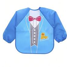 1/6 piezas Delantal impermeable de manga larga para niños, adecuado para ropa de pintura infantil, delantal de artista, suministros de arte para niños pequeños, delantal infantil, delantal infantil, delantal infantil, delantal de pintura infantil - Multicolor - Ver 1