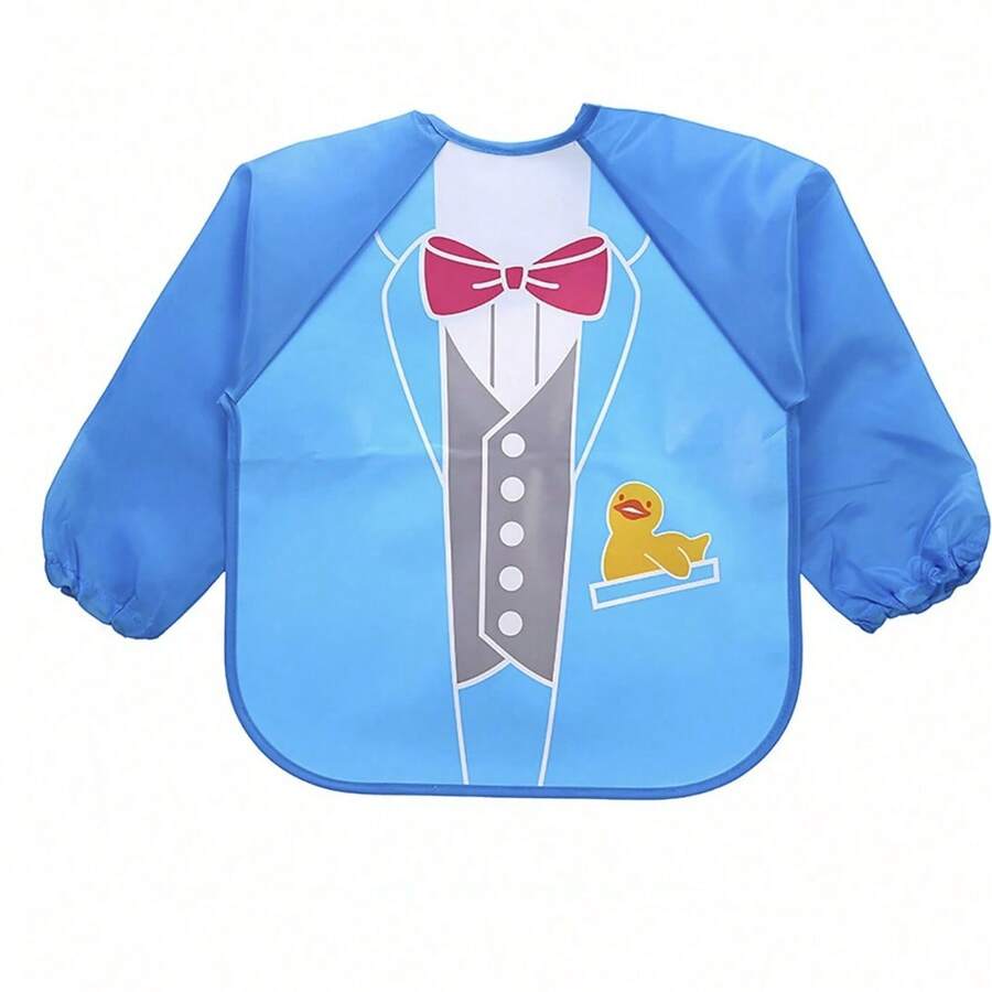 1/6 piezas Delantal impermeable de manga larga para niños, adecuado para ropa de pintura infantil, delantal de artista, suministros de arte para niños pequeños, delantal infantil, delantal infantil, delantal infantil, delantal de pintura infantil - Multicolor - Ver 1