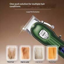 Cortadora de pelo profesional para perros, toda de metal, recargable, máquina de afeitar y corte de pelo para mascotas, baja en ruido - Multicolor - Ver 13