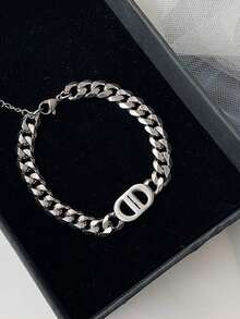 1 chiếc vòng tay nam thời trang bằng thép không gỉ thiết kế mắt xích , thích hợp để đeo hàng ngày - Ngôi sao - Xem 7