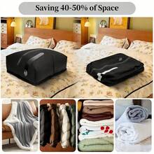 1个16升可重复使用真空收纳袋，无需真空泵，适用于衣物、行李箱、背包和手提包，是旅行和商务出行的理想之选，旅行配件，行李整理，打包，适合旅行 - A - 查看 12