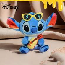 Disney 官方授权史迪奇吉他毛绒玩偶背包挂件、玩偶钥匙扣、节日礼物 - 彩色 - 查看 6