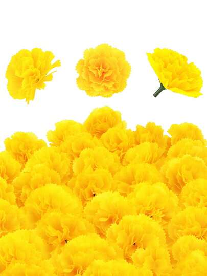 6/30pcs Artificial Spring/Summer Yellow Chrysanthemum Flowers, Suitable For Funeral Arrangements, Grave Wreaths, Diwali Decorations, DIY Crafts, Wreath Decorations
