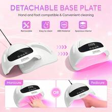 DianaBeauty مصباح أظافر LED UV 90 ، مجفف أظافر مناسب لطلاء الجل ، 4 إعدادات مؤقت ، مصباح أظافر احترافي مع استشعار تلقائي - أبيض - مشاهدة 4