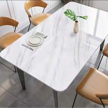 White Base Gray Marble Texture Waterproof Oil-Proof Kitchen Stove Top Surface Sticker, Furniture Protective Wallpaper - Jazz White - View 5