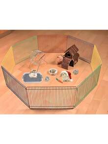 1pc PP Material Double-Layer Square Pet Litter Box, Removable & Washable, Suitable For Rabbits, Guinea Pigs & Other Small Pets, All Season - Multicolor - View 2