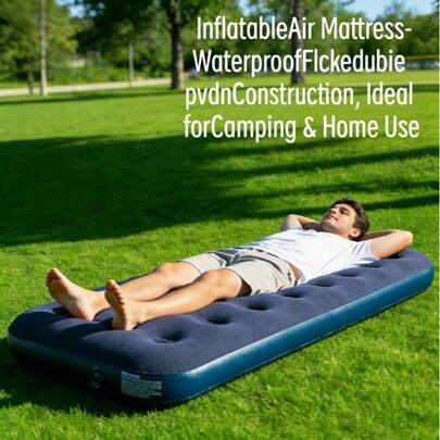 1 chiếc nệm hơi, chất liệu PVC, giường hơi di động phù hợp cho người lớn, đệm ngủ cắm trại trong nhà và ngoài trời cho gia đình, du lịch, leo núi, nệm hơi cuộn nhẹ, dễ bơm hơi và xả hơi, phù hợp cho cắm trại, bãi biển, nệm hơi cuộn nhỏ gọn kèm túi đựng, dễ bơm hơi và xả hơi, phù hợp cho ngủ qua đêm.