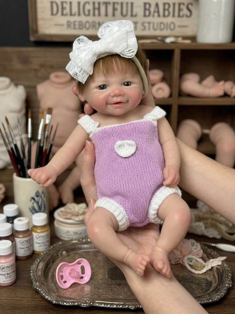 13 Inch Vivian Silicone Newborn Baby Girl Handmade 3D Realistic Doll (Accurate Anatomical Structure) - Silicone Girl - View 1