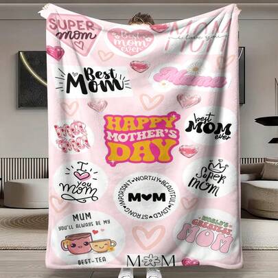 Chăn nỉ siêu mềm chủ đề Ngày của Mẹ với thiết kế trận chiến thành phố bí ẩn - Phù hợp cho mọi mùa, ấm áp và thoải mái - Tuyệt vời cho ghế sofa, văn phòng, du lịch và làm quà tặng.