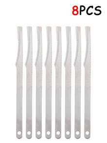 8/4/1 Set Stainless Steel Foot Care Tool Kit, Including Foot Scraper For Removing Calluses And Exfoliating Foot Skin - Silver - View 9