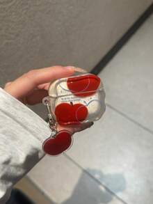 Funda protectora de silicona transparente compatible con 1/2, Pro 2 para auriculares inalámbricos Bluetooth Apple Pro 3 de diseño aerodinámico - Rojo - Ver 10