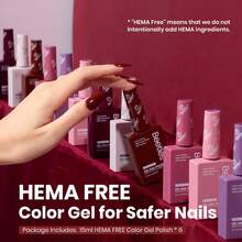 Beetles 15ML 6 Colors  HEMA-Free Pastel Gel Polish - Fairy Tale Dream, Pastel Yellow Pink Blue Purple, Colorful Bottle, Soak Off UV LED Manicure - 15ML 6Colors Hema Free Emotional Symphony - 查看 3