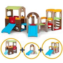 Young Explorers Modular Play System Activity Outdoor Playset for Age 18 mos - 6yrs Toddler Playground Slide Climb and Playhouse - Sistema de juego modular - Ver 5