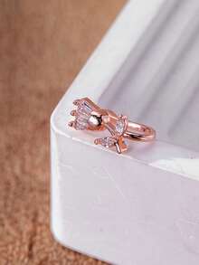 Bộ 4 chiếc/1 chiếc Khuyên mũi giả bằng đồng hình hoa tulip tinh tế, đính đá Zirconia, không cần xỏ lỗ, thích hợp cho nữ, dùng đi hộp đêm, dự tiệc sinh nhật [Lưu ý: Một số sản phẩm được bán riêng lẻ] - Nhiều màu - Xem 9