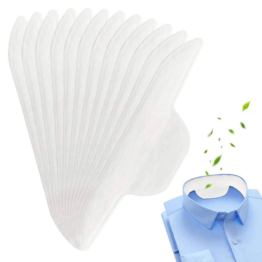 10/20/30片装一次性隐形粘性领撑 - 保持衬衫领子挺括无褶皱