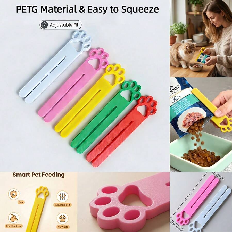Cat Food Squeeze Tool With An Open-Mouth Design, Compatible With Both Large And Small Food Bags. A Portable Cat-Shaped Paste Bag Squeezer Featuring An Ergonomic Handle. Made From Durable And PETG Material, It Is Easy To Operate And Clean