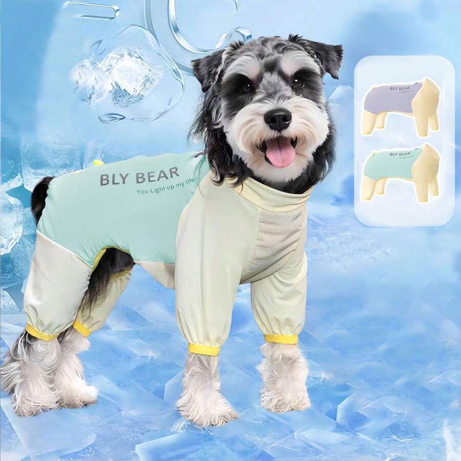 Cooling Vest, Ice Silk Breathable Anti-UV Shirt With Insect-Repellent Pattern, Lightweight Full Body Dog Clothes Suitable For Small And Medium Dogs, Summer Anti-UV Vest, Ice Silk Breathable Full Body Dog Clothes