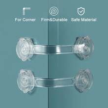 6PCS Baby Cabinet Locks Strap Drawer Lock Child Anti Opening Refrigerator Lock Home Baby Anti Pinch Safety Protection Buckle - 6PCS-b - View 4