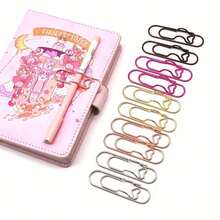 10pcs Random Cute Pen Clip Bookmarks - Fun Shaped Paper Clips For School Supplies, Pencil Case & Planner Accessories ( Heart-Shaped Designs) - Sets - View 4