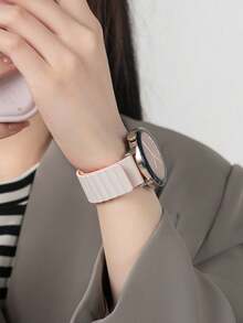 18mm 20mm 22mm Silicone Magnetic Watch Band Compatible With Samsung Galaxy Watch 3/4/5/6, GT 6/5/4/3, - Multicolor - View 7