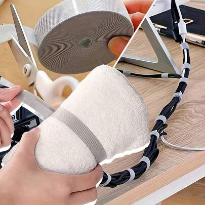 10M Reusable Multi-Function Cable Organizer, Data Cable, Earphone, Power Cord Fixing Tape, Adjustable Flexible Winding Strap