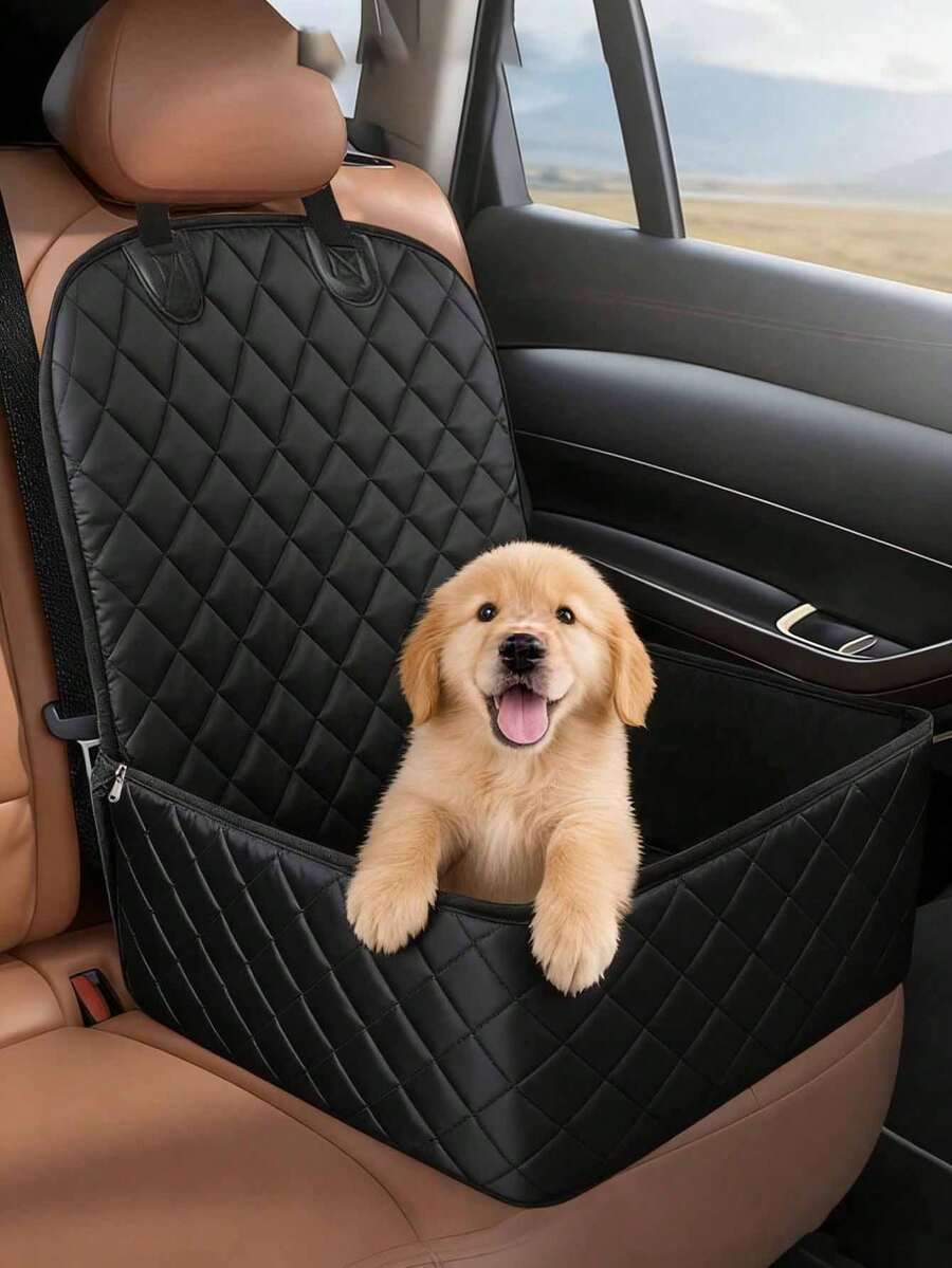1pc Reinforced Dog Car Seat - Strengthened Side Protection Suitable For Small To Medium Dogs, Waterproof Booster Seat For Rear And Front Seats, Fits All Cars, SUVs, Trucks - Multicolor - View 1