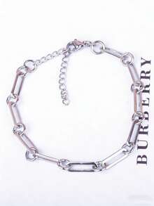 1条不锈钢四叶草手链，适合女士旅行、休闲佩戴 - 銀色 - 查看 21