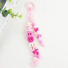 1pc Customized Colorful Letter Bag Charm, Multi-Color Beaded, Floral Keychain, Personalized Handmade Gift For Friends And Family - Colorful Keychains - View 13