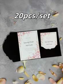 20pcs Tri-Fold Pocket Wedding Invitation Envelopes, Engagement 15th Anniversary Birthday Christening Minimalist Invitation Envelopes, DIY Invitations, 5*7 Inch Invitations, Pocket Invitations, Customized Invitations, Innovative Envelope Design, Wedding Cards, Customized Wedding Cards - Set - View 13