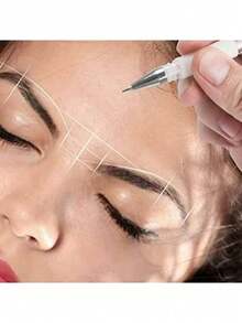 2/4/6/8pcs White Eyebrow Microblading Marker Pen, Skin Marker Pen, Permanent Makeup Tattoo Positioning Tool, Eyebrow Drawing Tool,Halloween Makeup,Tattoo - 彩色 - 查看 6