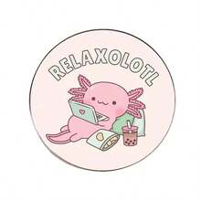 1枚可爱墨西哥钝口螈珐琅胸针 - 慵懒的墨西哥钝口螈胸针，可别在背包、手提包、牛仔裤上，可爱礼物之选 - 彩色 - 查看 2