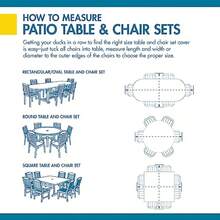 Duck Covers Ultimate Square Patio Table with Chairs Cover Fits Outdoor Square Patio Table and Chair Sets 92 in. Long - Capuchino moca - Ver 4