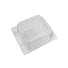Caja de plástico rectangular transparente desechable con tapa, envase de embalaje para repostería, pasteles, rollos suizos, mochi y ensaladas de verduras - transparente - Ver 5