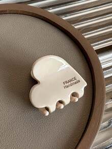 1pc/4pcs/6pcs Cute Heart Shaped Acrylic Hair Clips - Mini French Style Hair Clips, Strong Non-Slip Grip Suitable For Fine & Thick Hair, Daily Wear & Gift - Multicolor - View 4