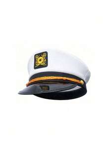 水手帽套裝 萬聖節 海軍船長角色扮演 游艇派對帽 舞台表演 Cosplay 夏季海灘 - 白色 - 查看 2