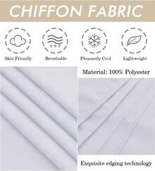 Bridal Wedding Chiffon Shawl Shrug With Arm Hole Bridesmaid Cover Up Evening Party Summer Shawl - 白色 - 查看 5